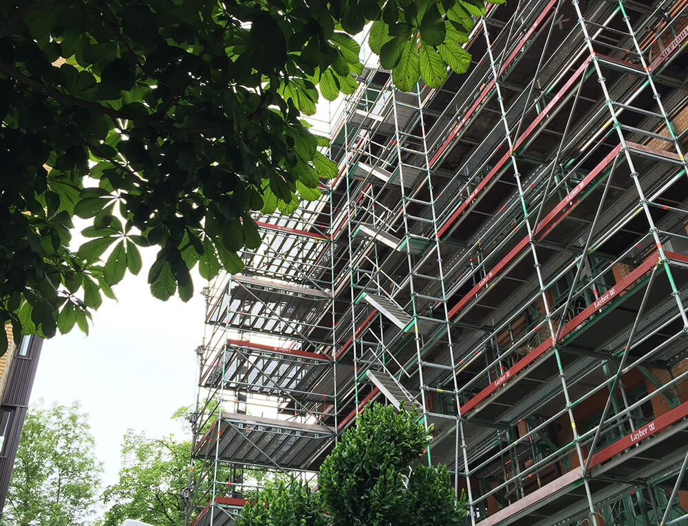 Byggställning i Göteborg levererad av Scaffolding Projects